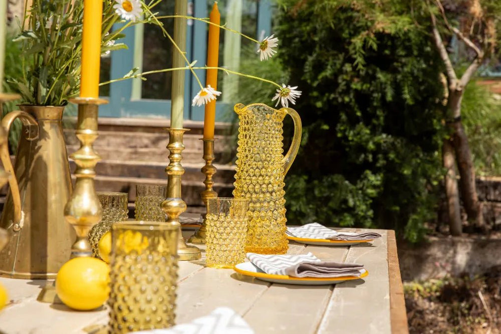 Hobnail karaffel 1L Citrine