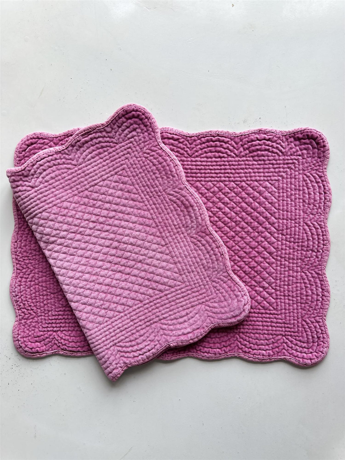 Placemat velour Rosy pink
