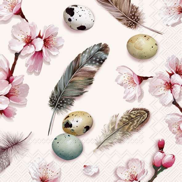 Napkin coffee Beautiful Sakura cream