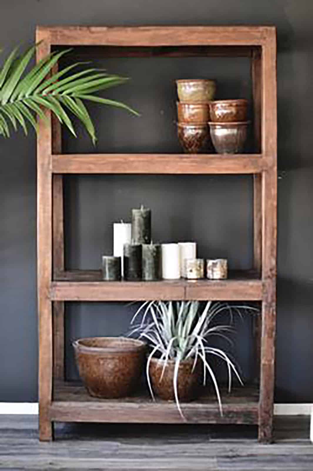Vintage reol 214x122x62 cm