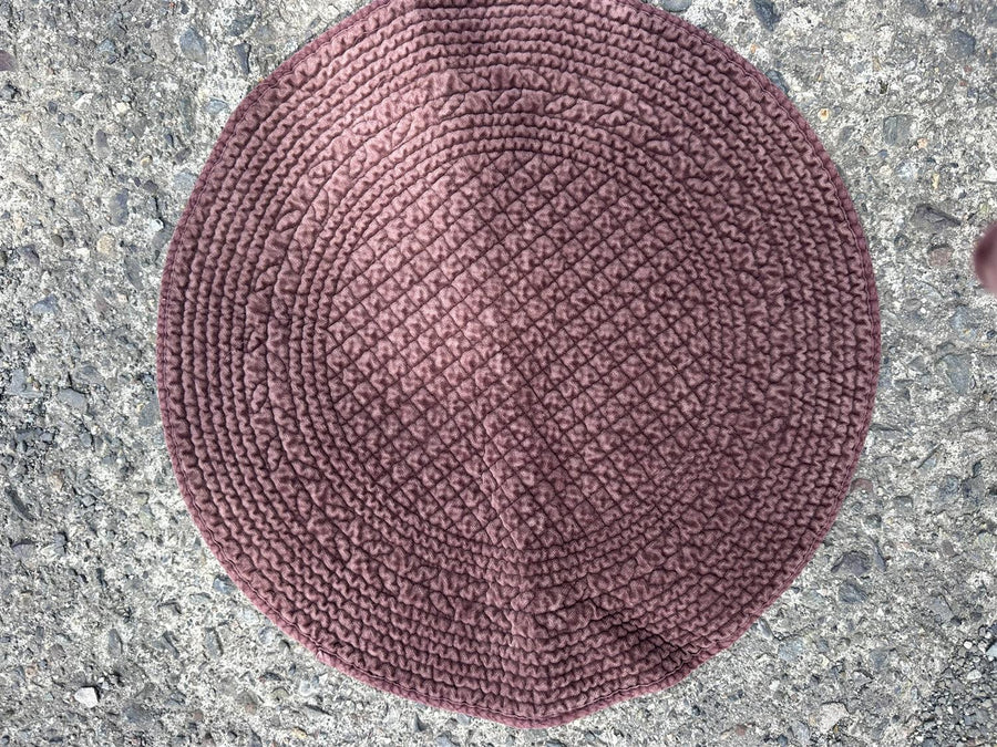Spisebrikke rund velour Dark chocolate 40 cm