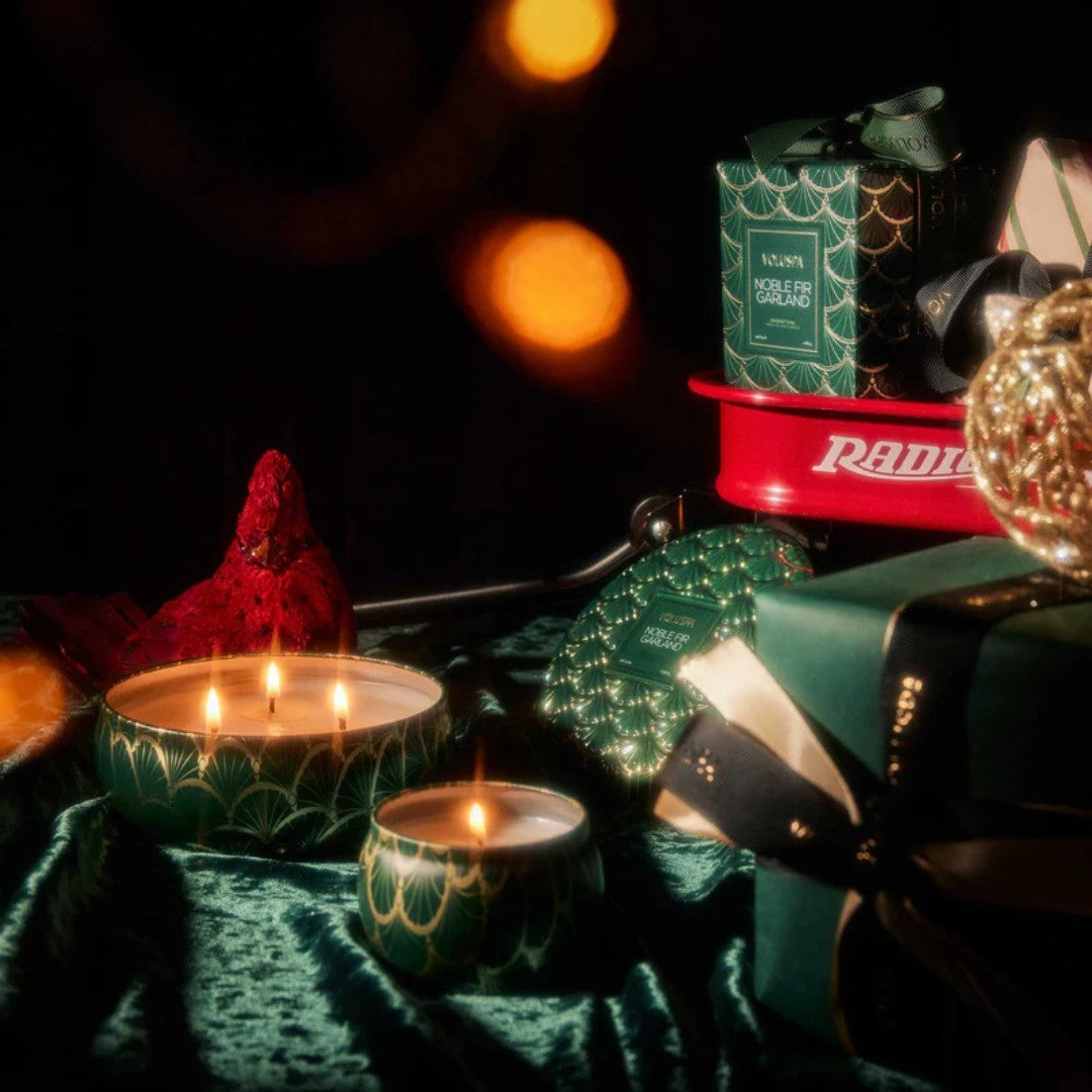 Noble Fir Garland 3 Wick Tin Candle 40 Timer