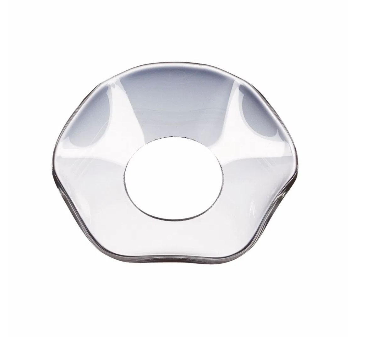 Candle collar taper candle wavy clear