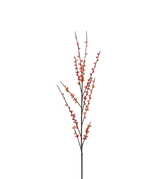 Berry branch orange 115 cm