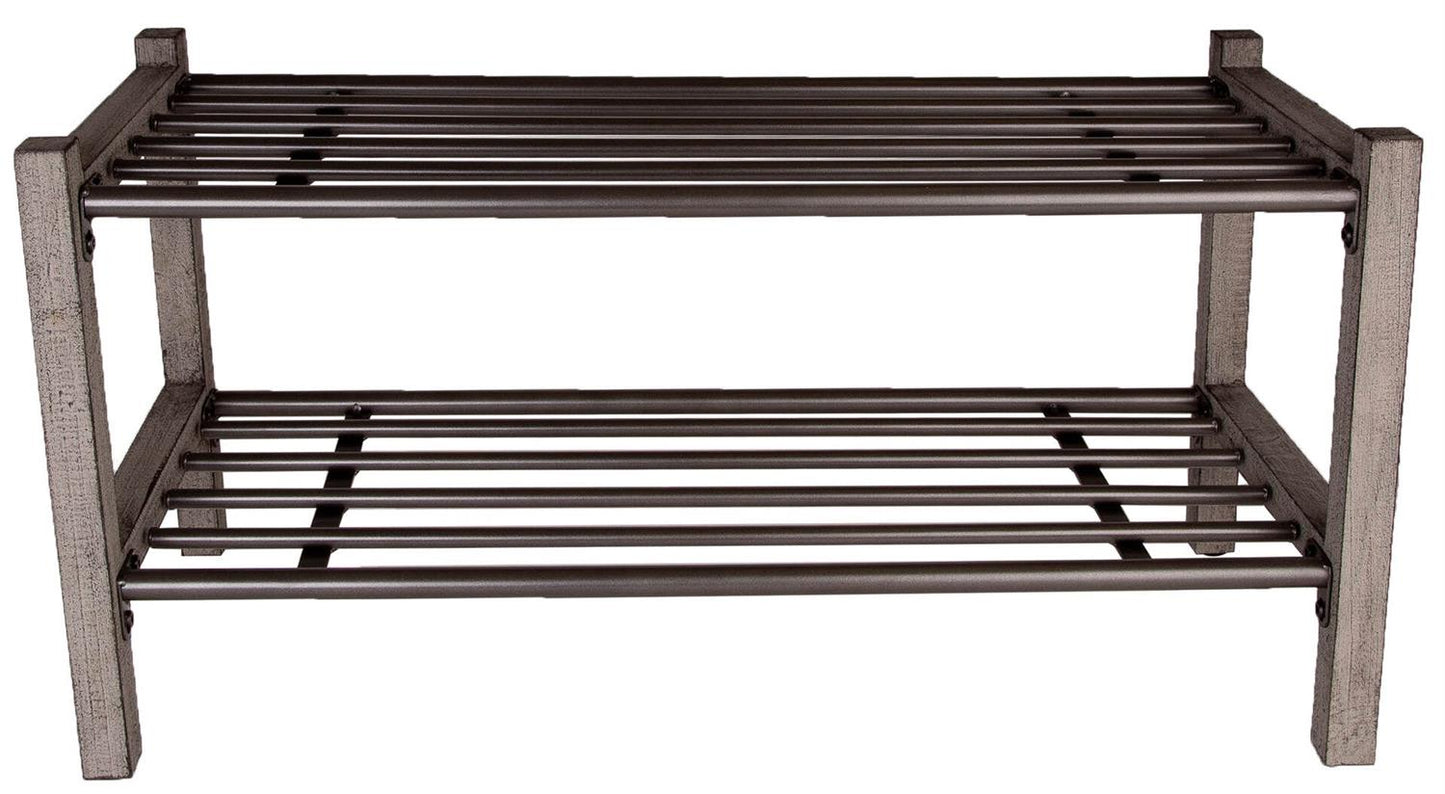 Nancy shoe rack antique grey 40x80 cm