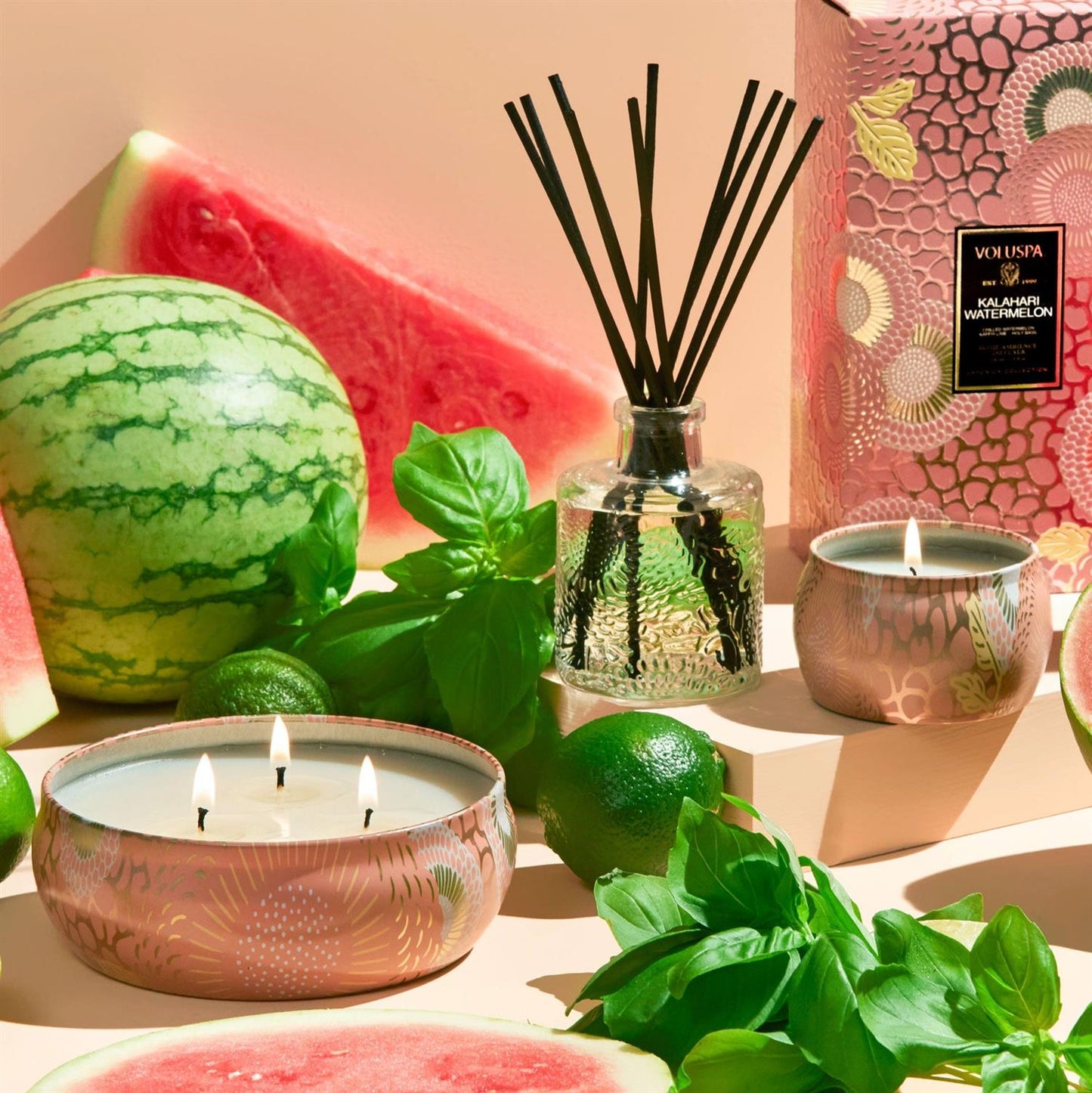 Kalahari Watermelon 3 Wick Tin Candle 40 Hour