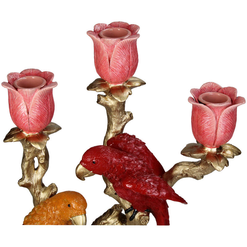 Lysestake papegøye rosa 37 cm