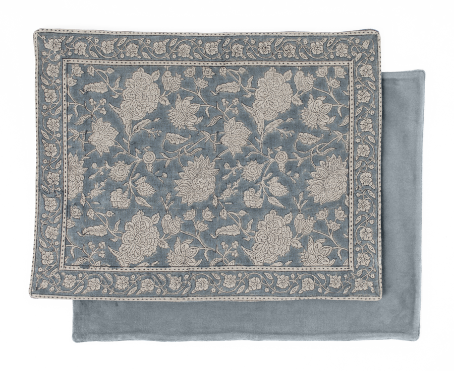 Place mat Indian Rose Dusty Blue