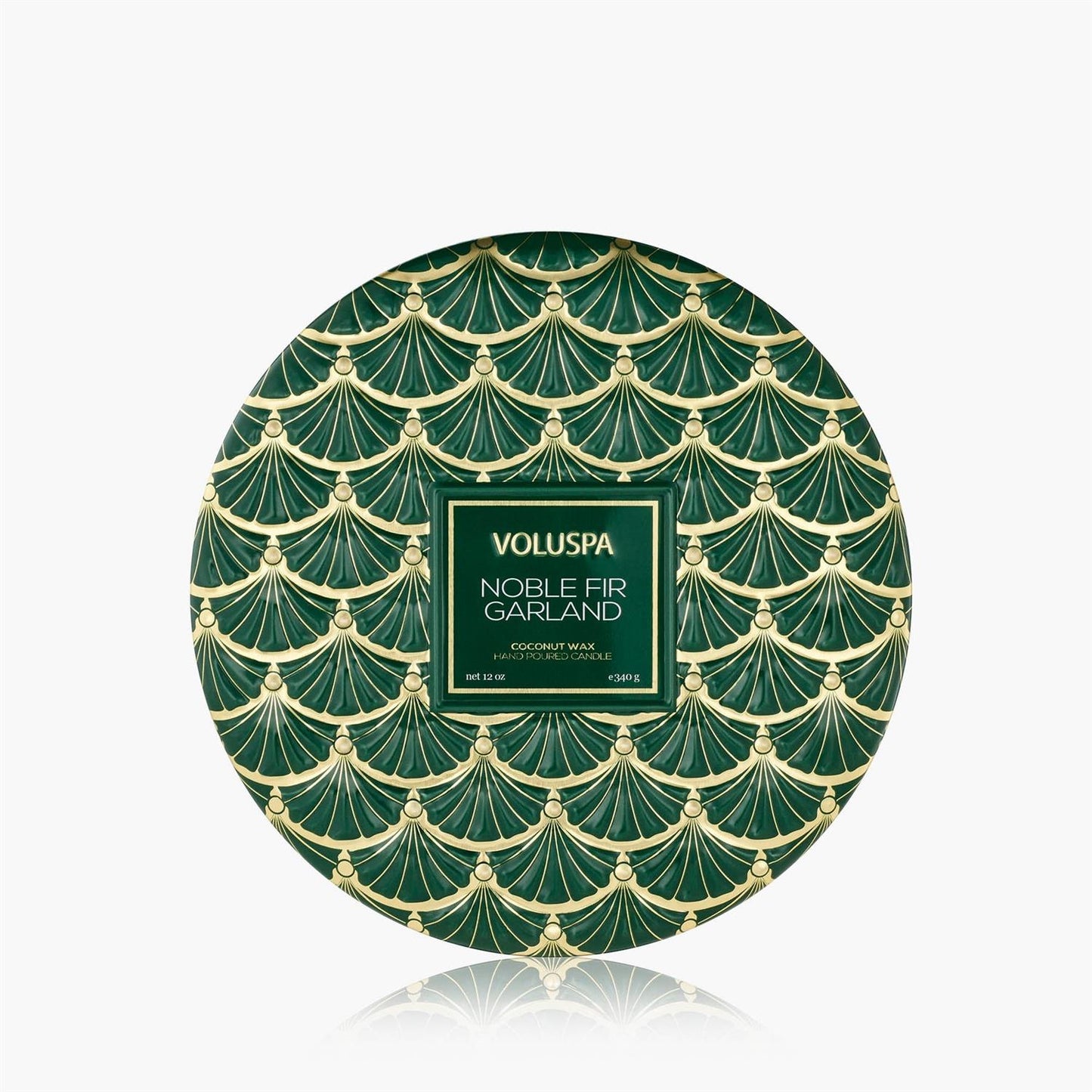 Noble Fir Garland 3 Wick Tin Candle 40 Timer