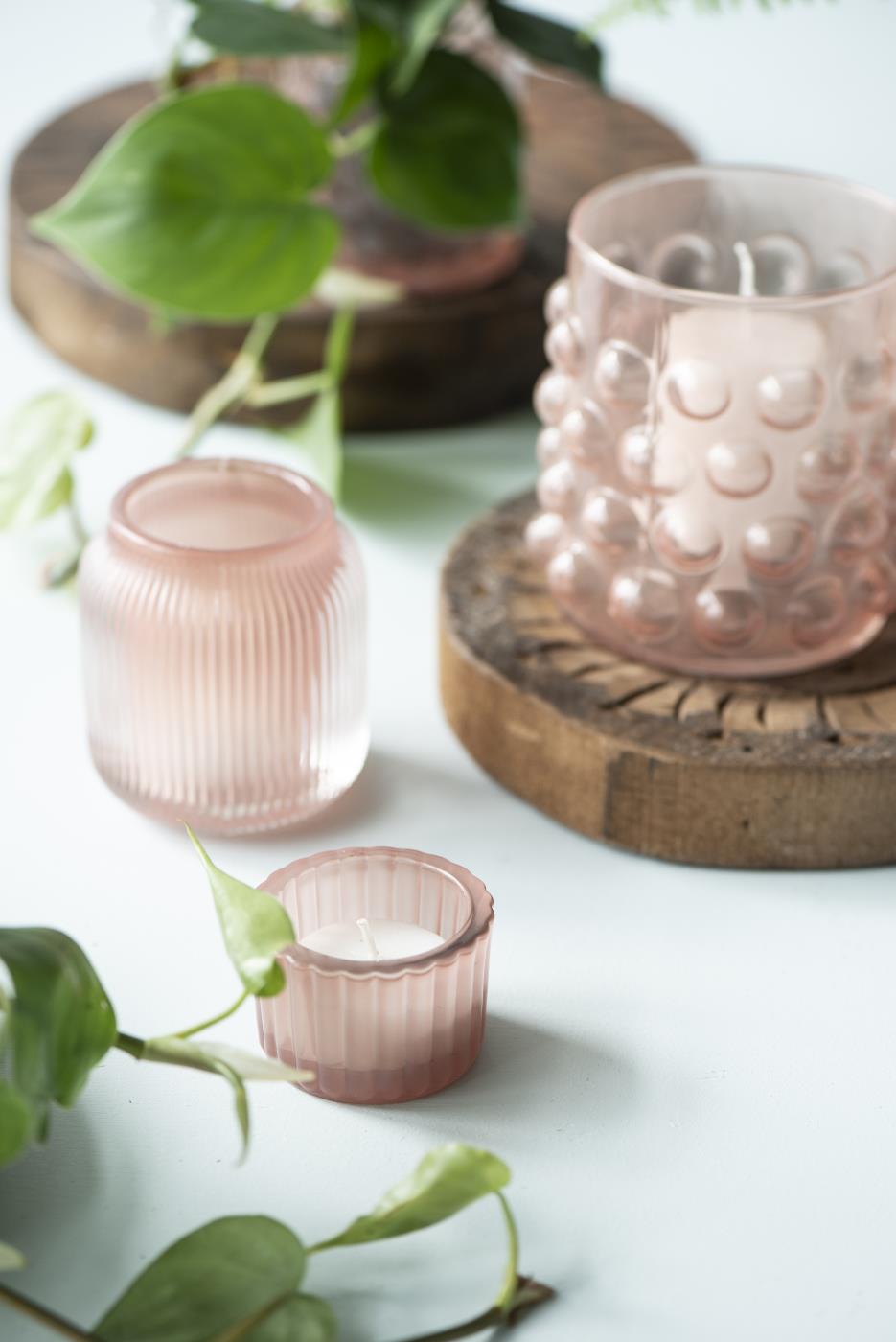 Tealight holder dusty pink 10 cm