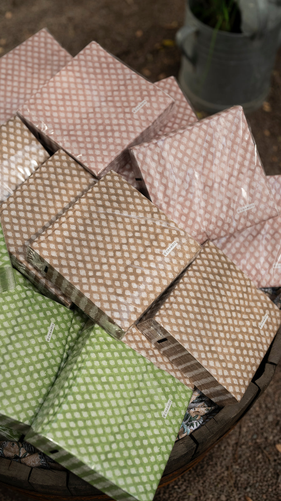 Servietter Medallion Light Brown 40x40 cm