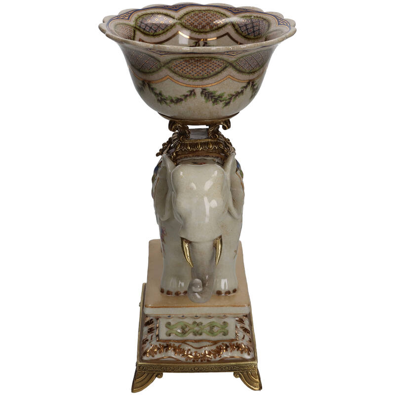 Dekor bolle med elefant White