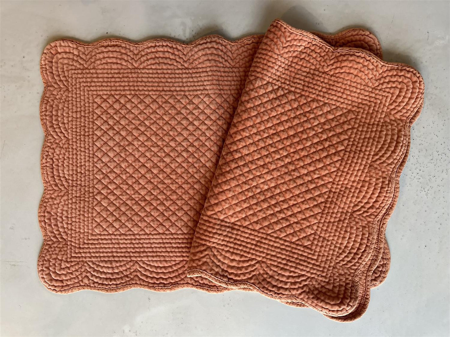 Placemat velvet Melon