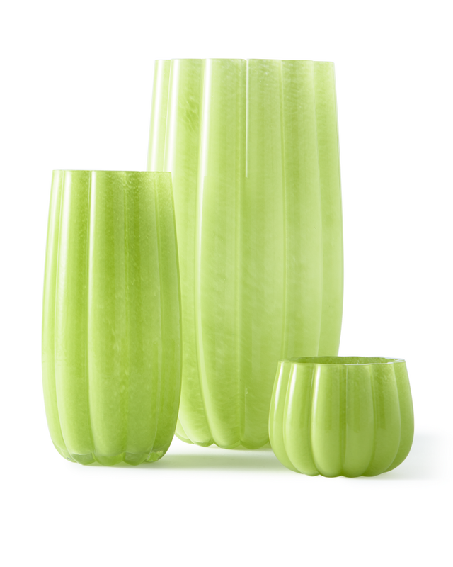 Melon vase green M