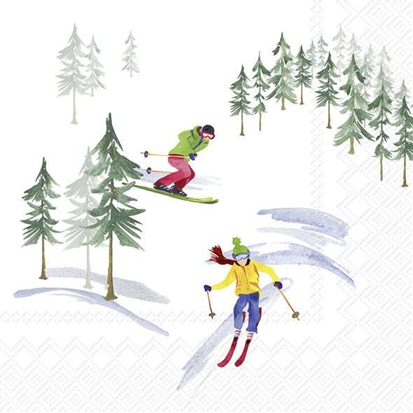 Serviett Kaffe Down the Slope