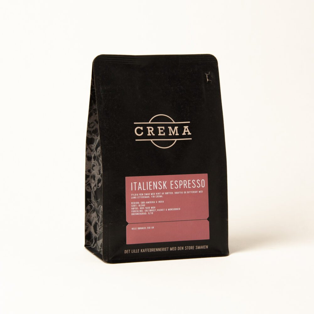 Italiensk Espresso kaffe hele bønner 250 gram