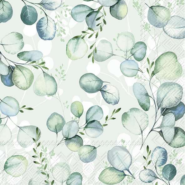 Serviett lunch Eucalyptus Allover Light Green