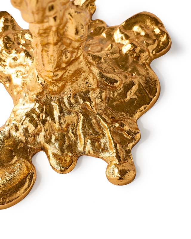 Candlestick Drip gold 14 cm