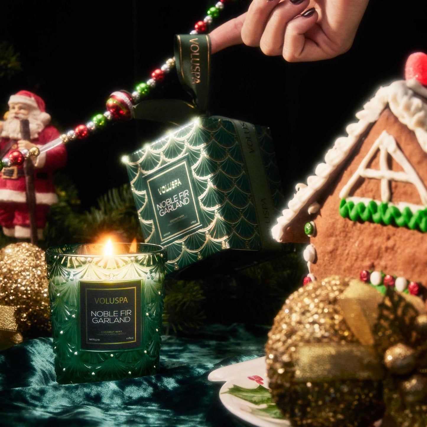 Noble Fir Garland Classic Candle 40 Timer