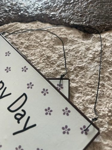 Metallskilt Happy Day 7x15 cm