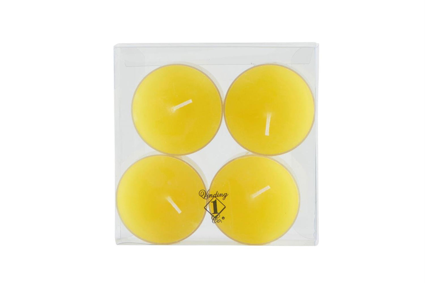 Store telys gul 4 stk