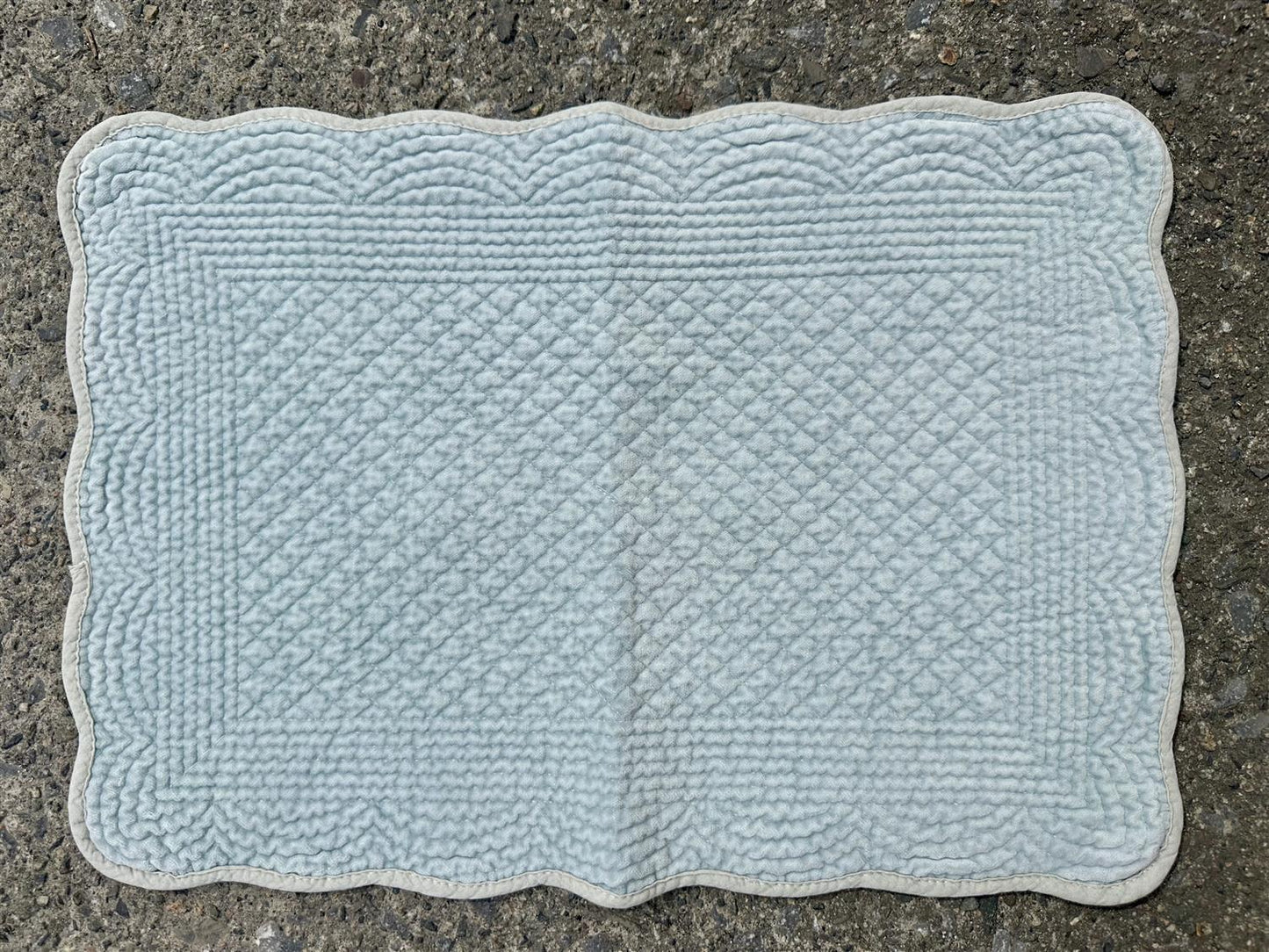 Placemat velour Duckegg