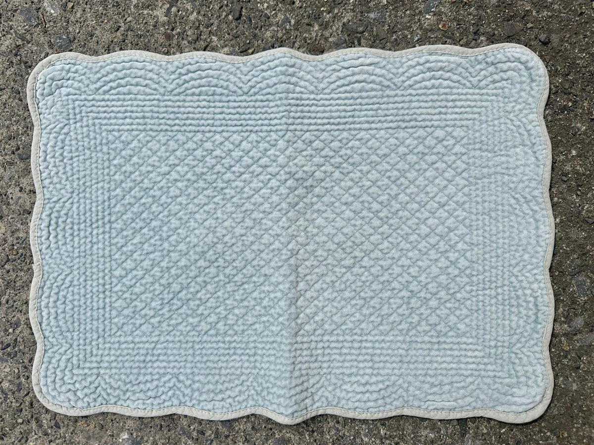 Placemat velour Duckegg