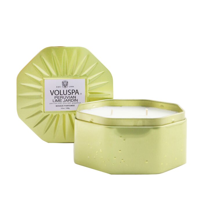 Duftlys Peruvian Lime Jardin Octagon Tin Candle 40 Timer