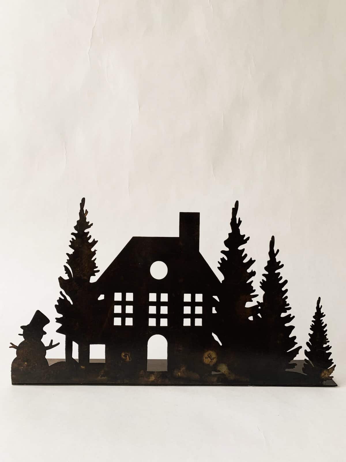 Landsby metall 43x25 cm