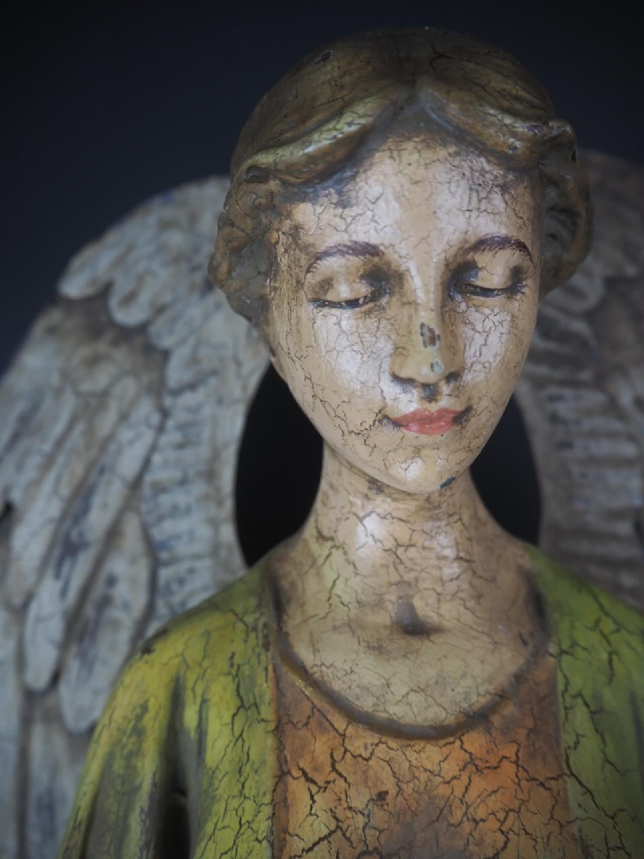 Angel with Dove Painted 72 cm