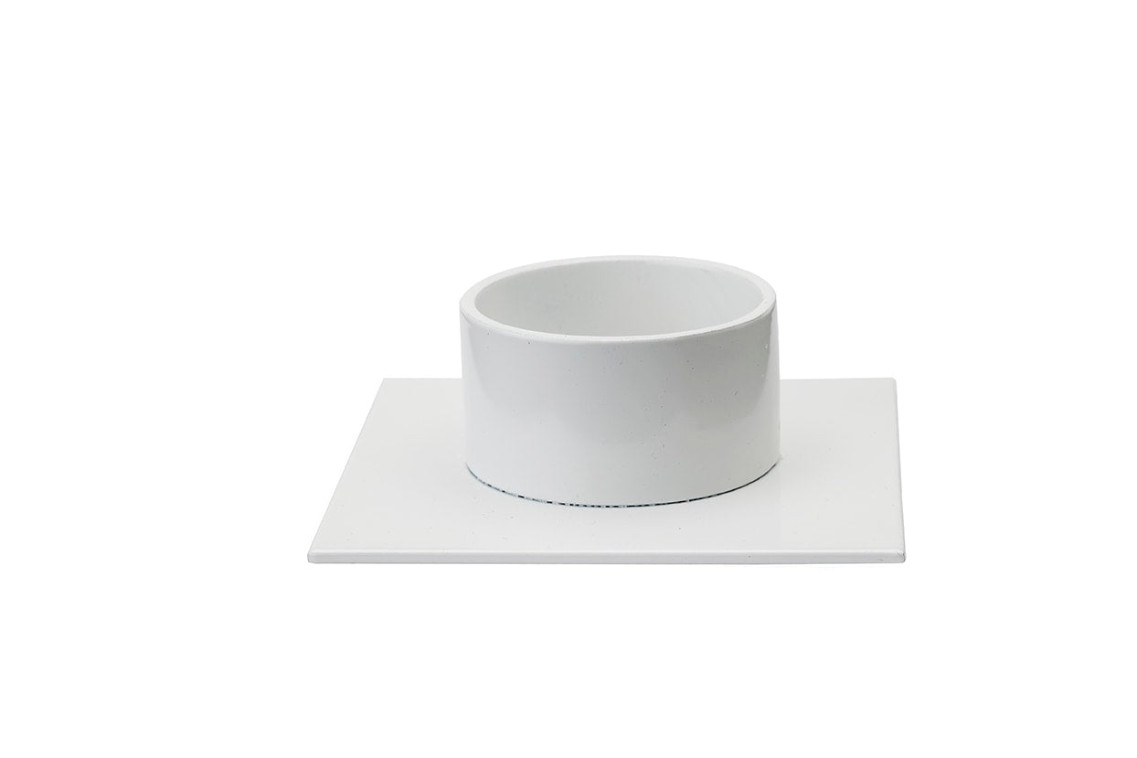 The square lysestake hvit 5 cm