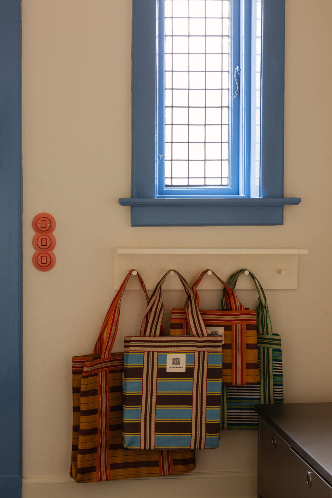 Jojo striped tote bag