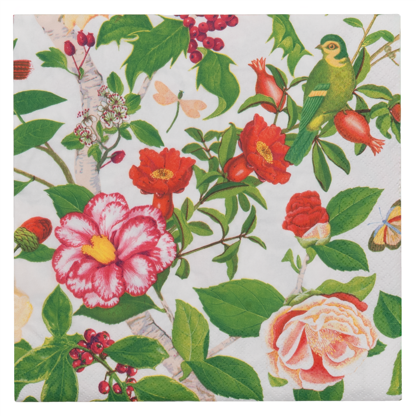 Serviett middag Christmas Chinoiserie white