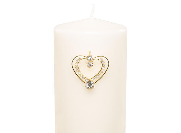 Lysdekor diamanthjerte pr stk