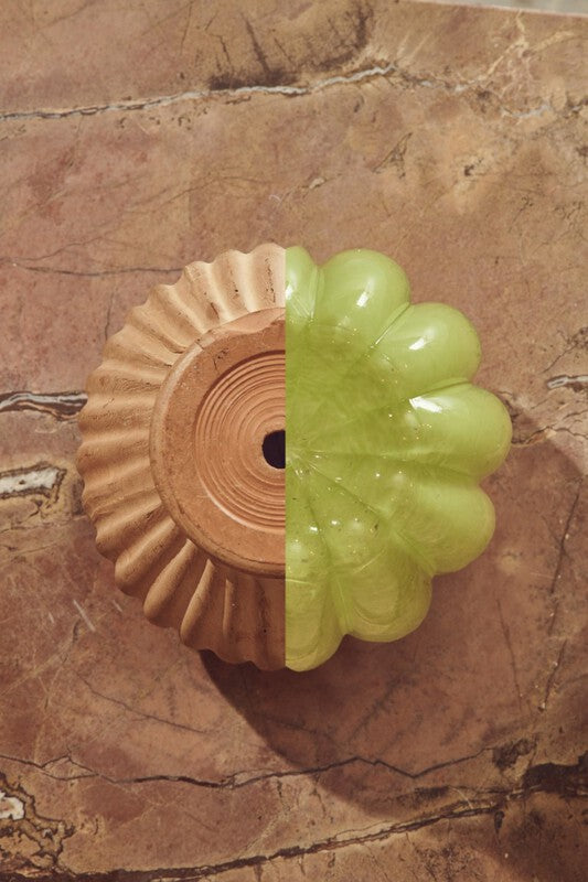 Melon vase green M