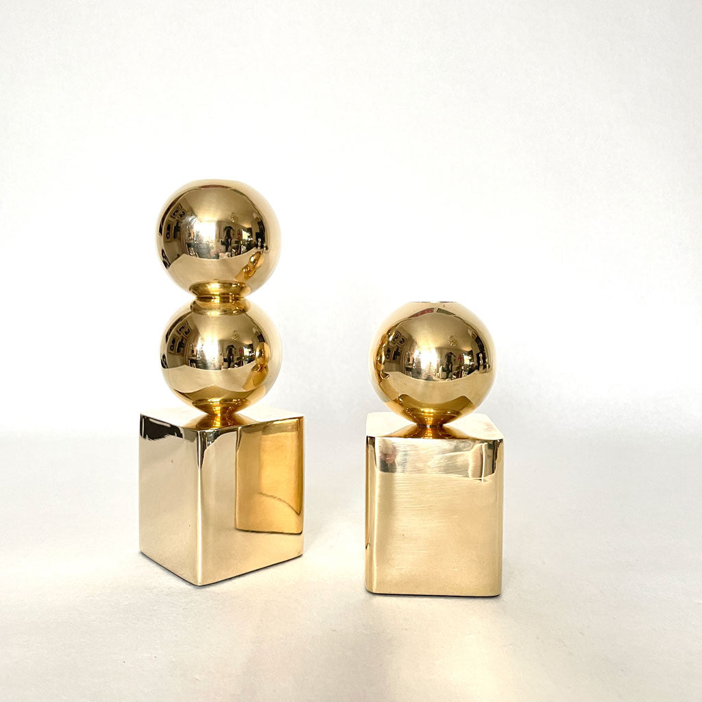 Candle holder ball brass 21 cm