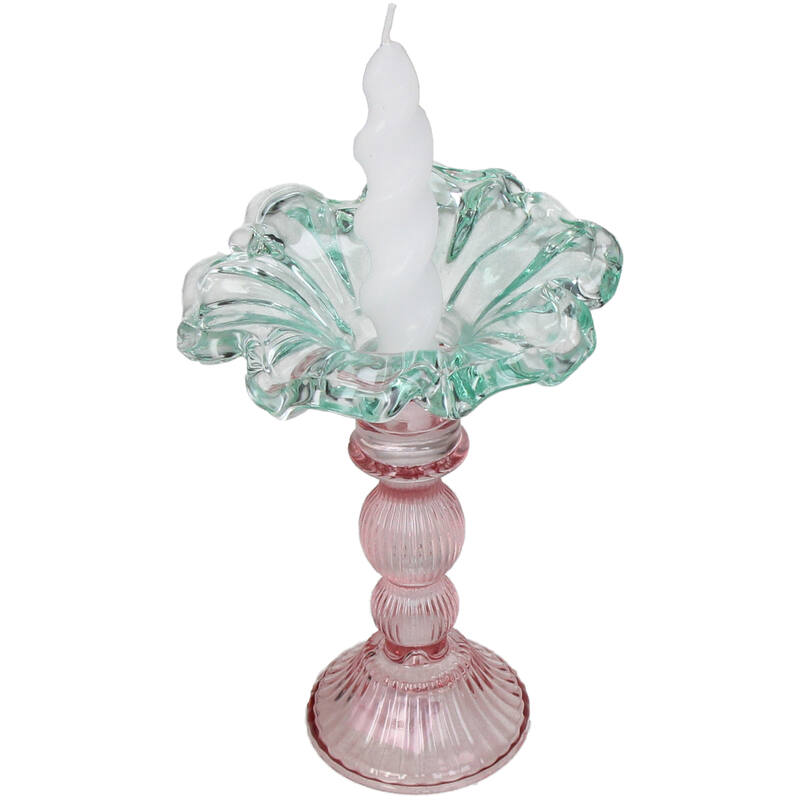 Lysestake glass 19 cm