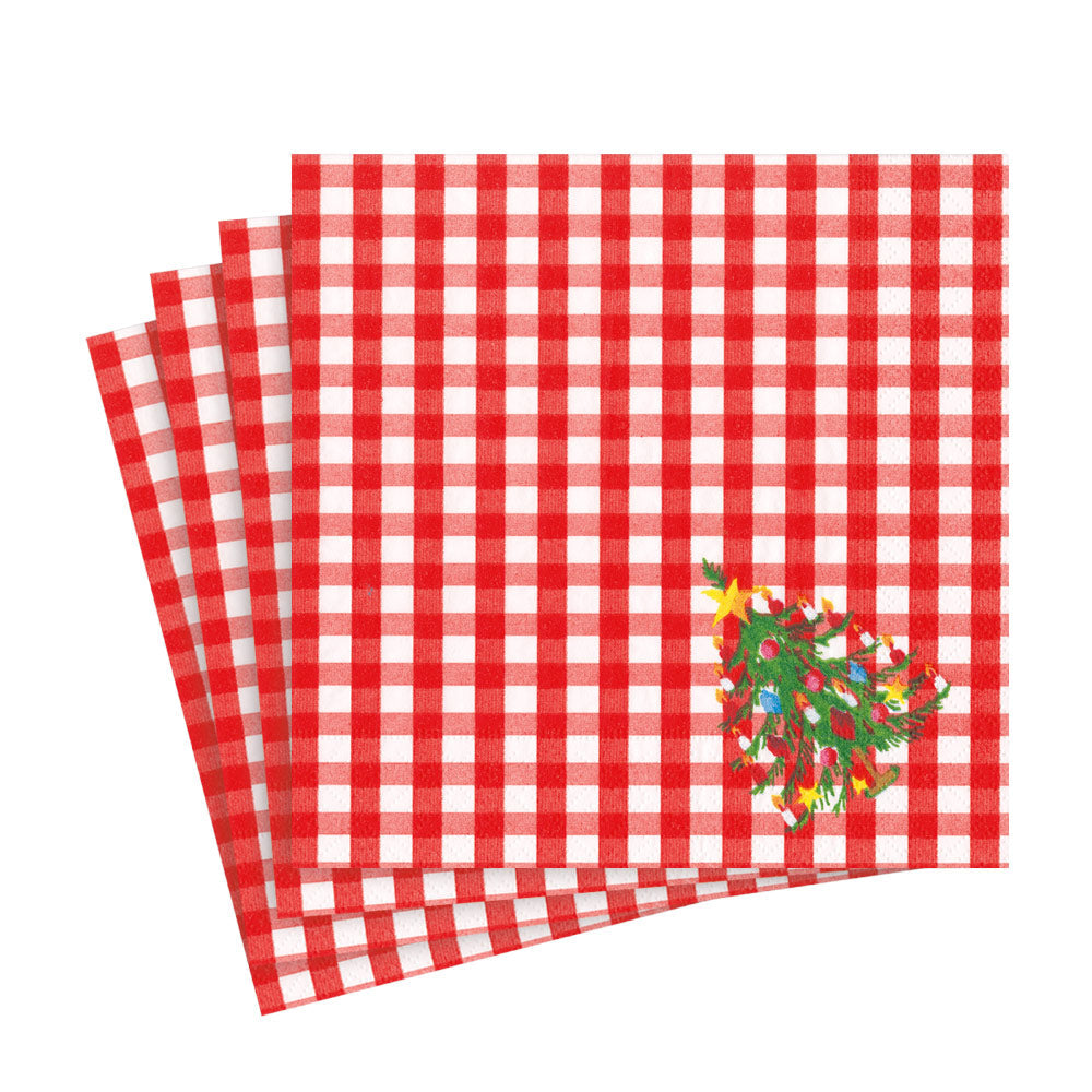 Napkin lunch Christmas Tree Gingham