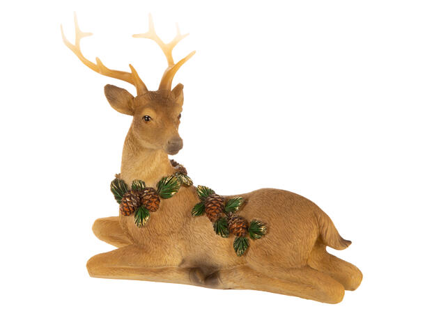 Reinsdyr brun m/grønn krans