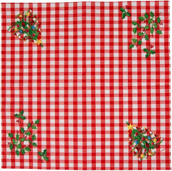 Serviett kaffe Christmas Tree Gingham