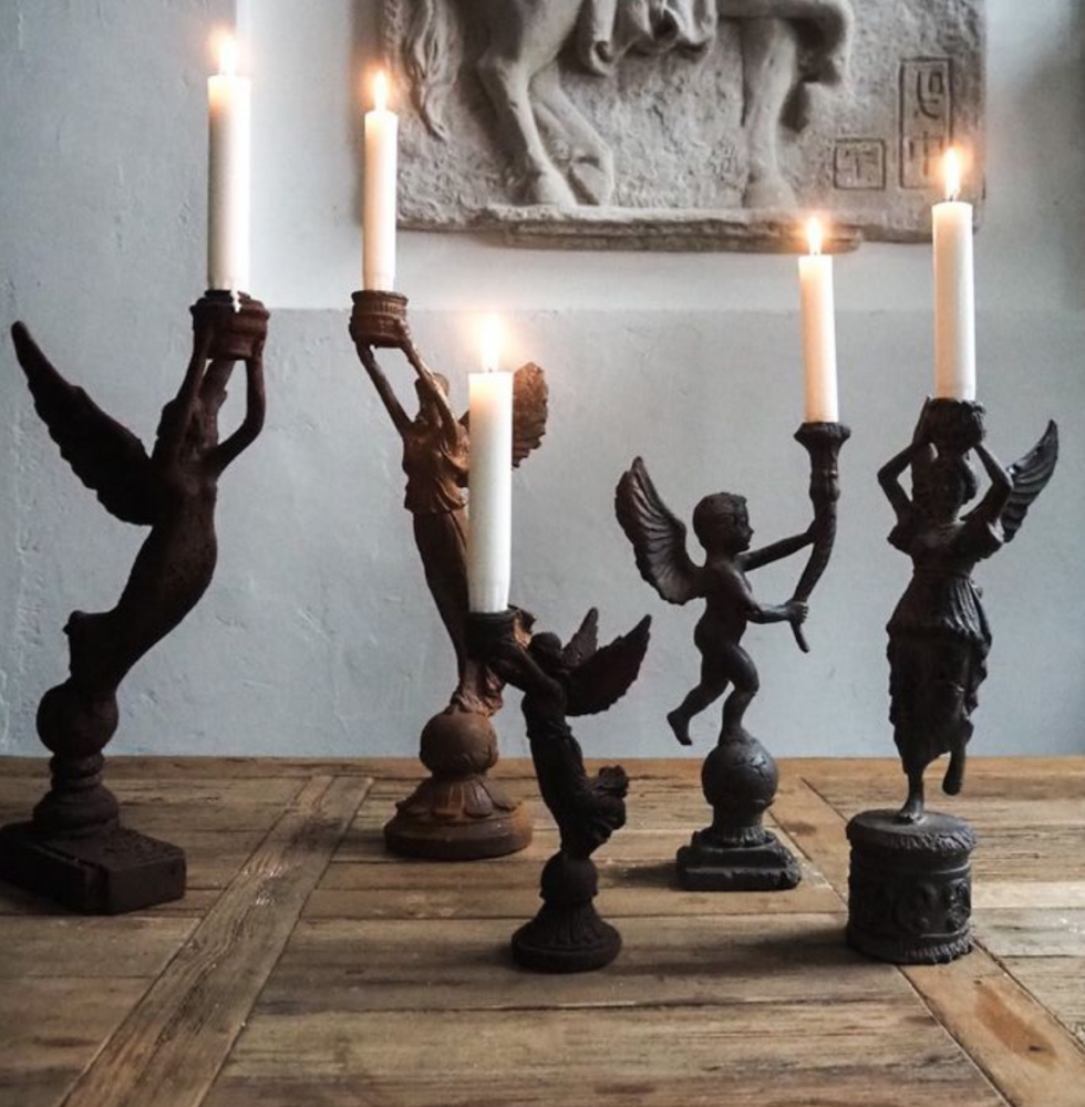 Lysestake flyvende engel 40 cm