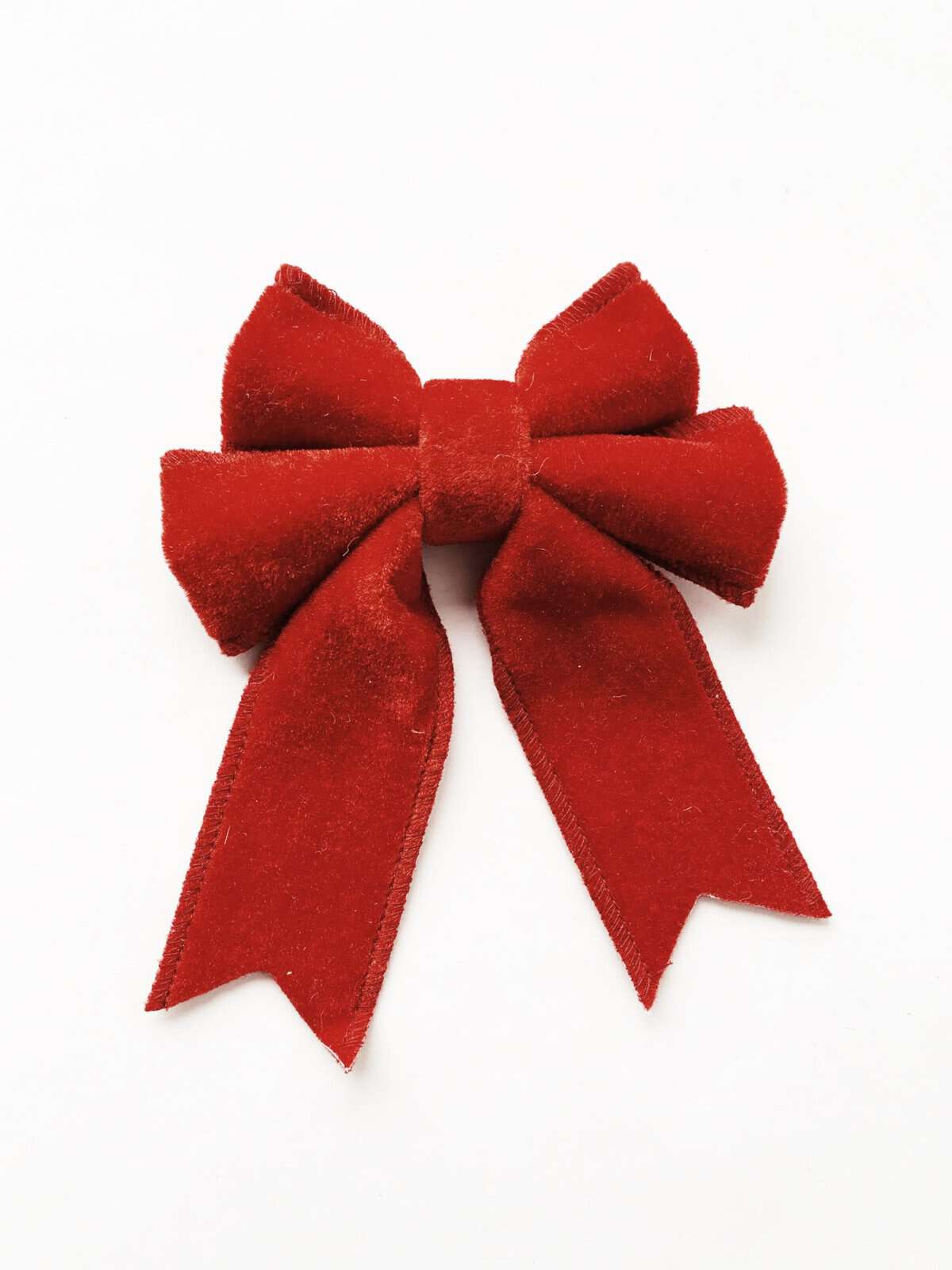 Velvet Bow Christmas Ornament 12x15 cm