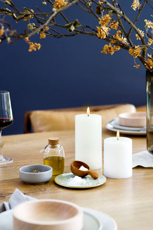 LED pillar candle Nordic White 10x15 cm