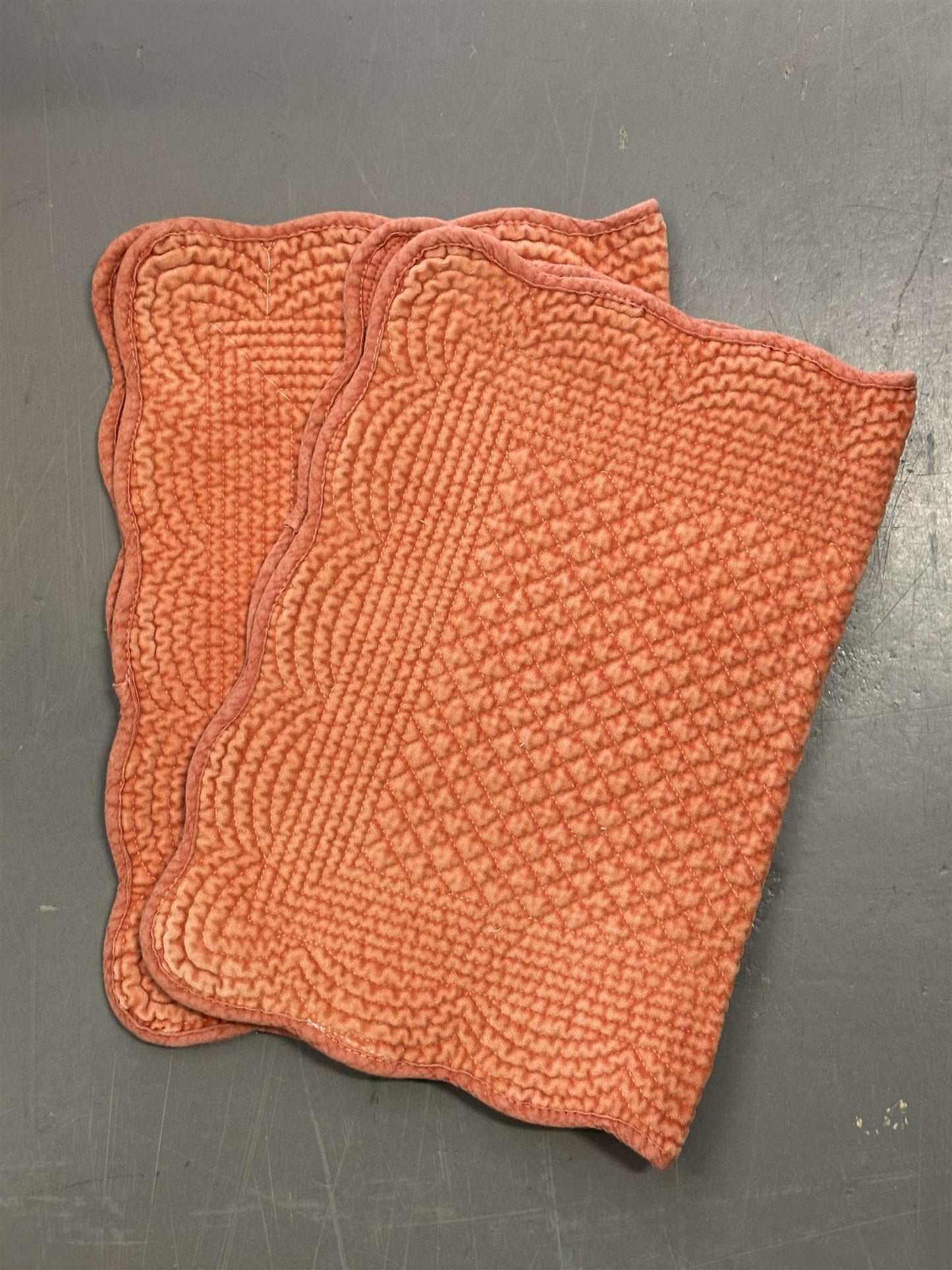 Spisebrikke velour Burnt Orange 35x50 cm