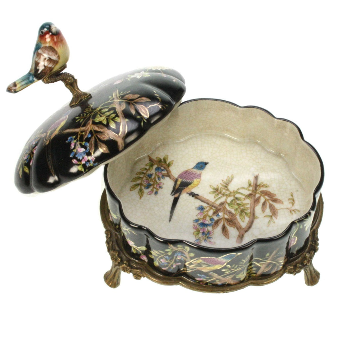 Boks fugl svart 19 cm