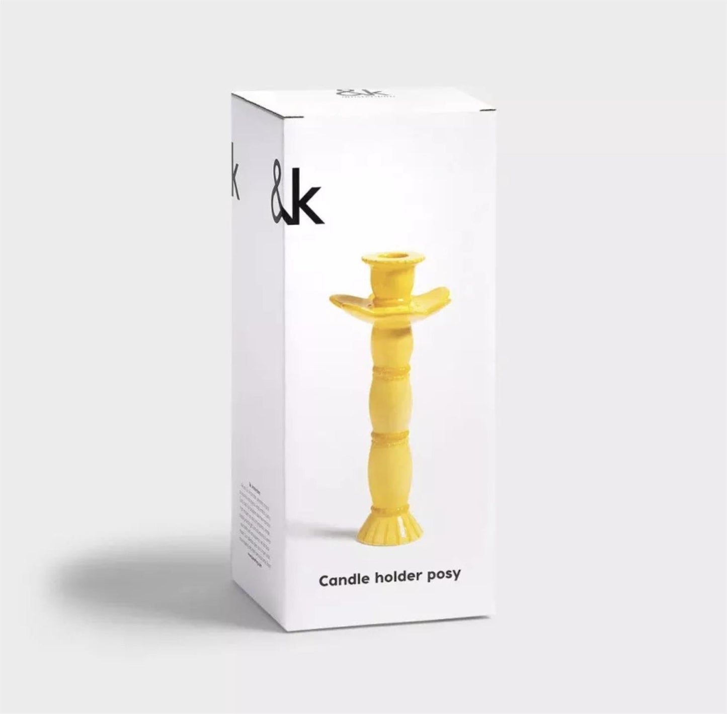 Candle holder Posy yellow 24 cm