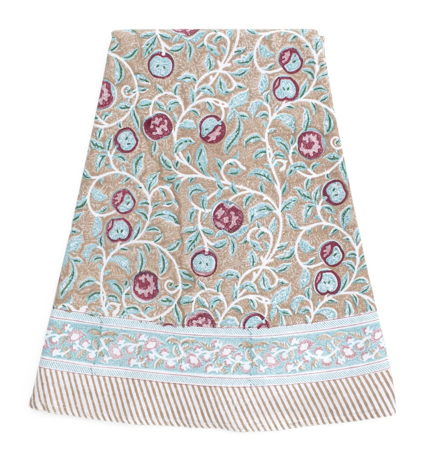 Tablecloth Apple beige round 160 cm