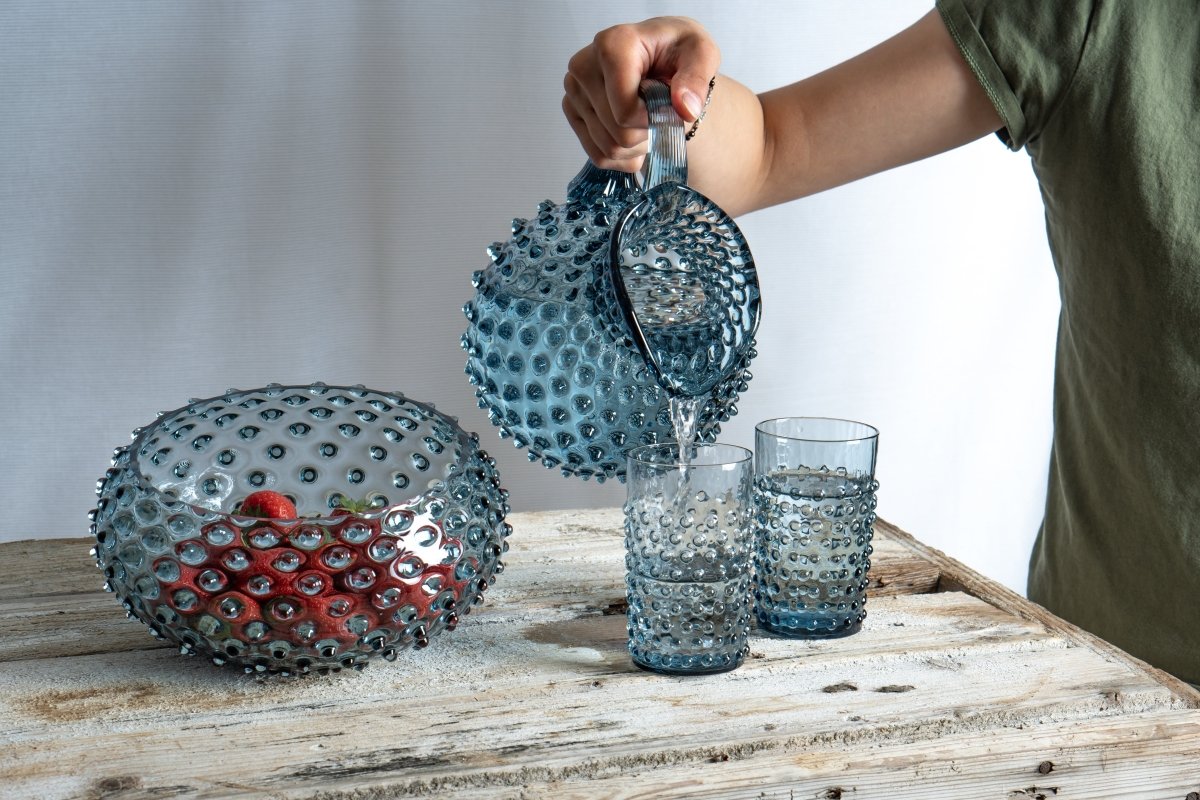 Hobnail Karaffel 2L Misty Blue