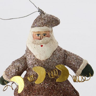 Christmas tree decoration Santa Claus half moon 10 cm