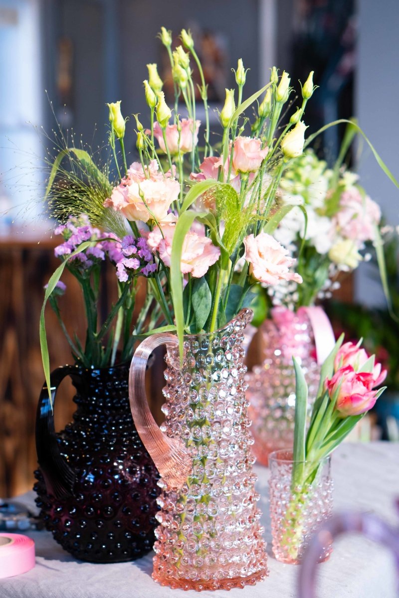 Hobnail karaffel 1L Rosaline
